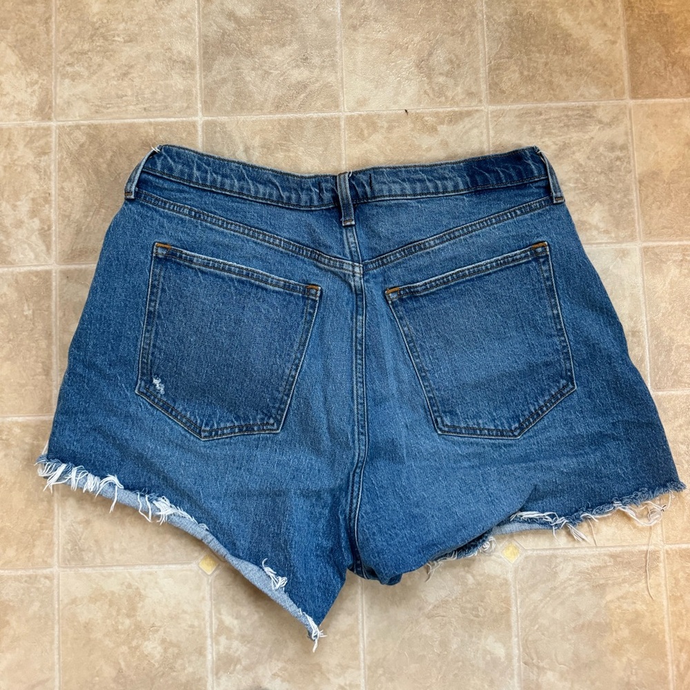 Abercrombie & Fitch Distressed Blue Jean Shorts - Picture 3 of 3
